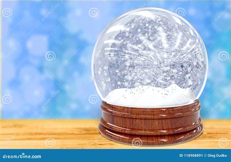 Snow Globe On Desk Stock Image Image Of Celebration 118908891