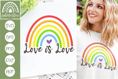 Love Is Love SVG Gay Pride SVG LGBT Rainbow SVG