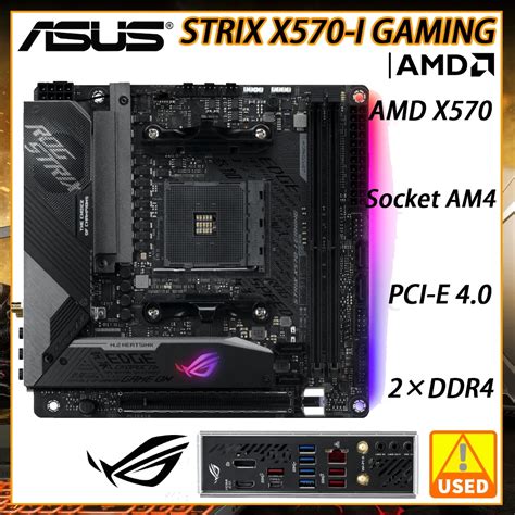 Asus Rog Strix X570 I Gaming X570 Motherboard Am4 For Ryzen 5 5600x Cpus Mini Itx Motherboard