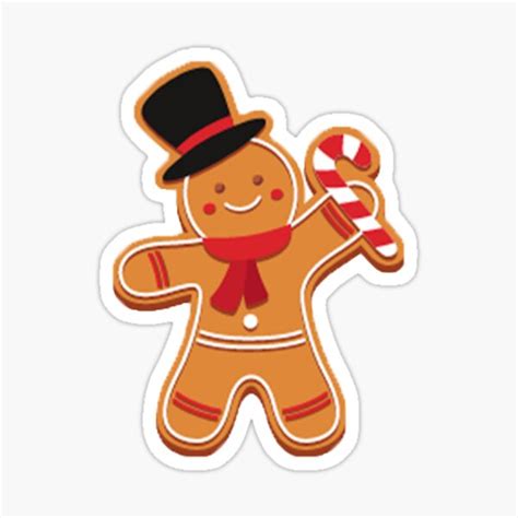 Cute Gingerbread Man Sticker For Sale By Rosamasfina Redbubble