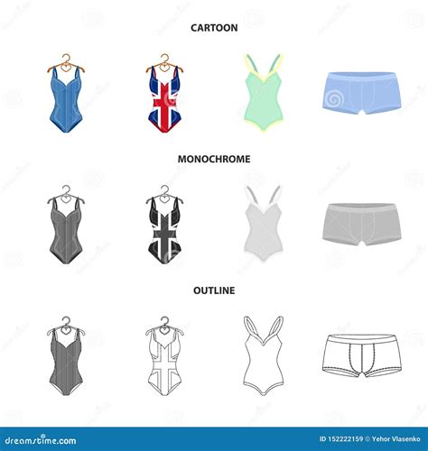 Vector Design Of Bikini And Fashion Sign Set Of Bikini And Swimsuit Vector Icon For Stock