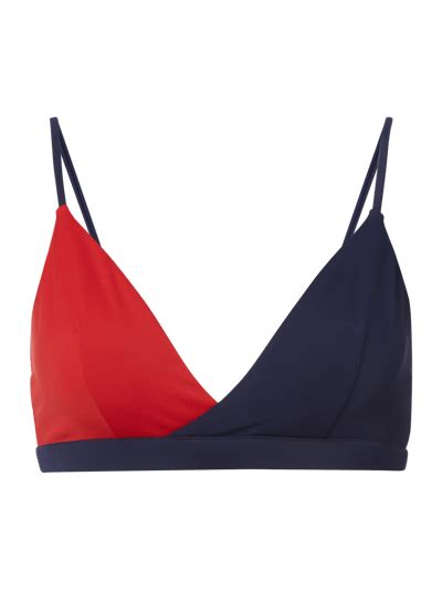 Tommy Hilfiger Bikini Oberteil In Wickel Optik Marine Online Kaufen