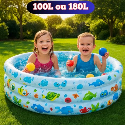 Piscina Para Criança De 10 Anos - Piscina infantil inflável redonda criança 100 ou 180 litros para agua e ...