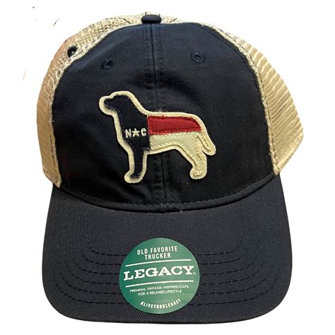 NC Flag/Dog Legacy Trucker Hat - Navy - Ocean Outfitters