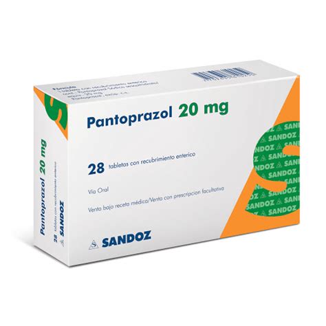 Pantoprazol 20 Mg Sandoz Caja X 28 Tabletas