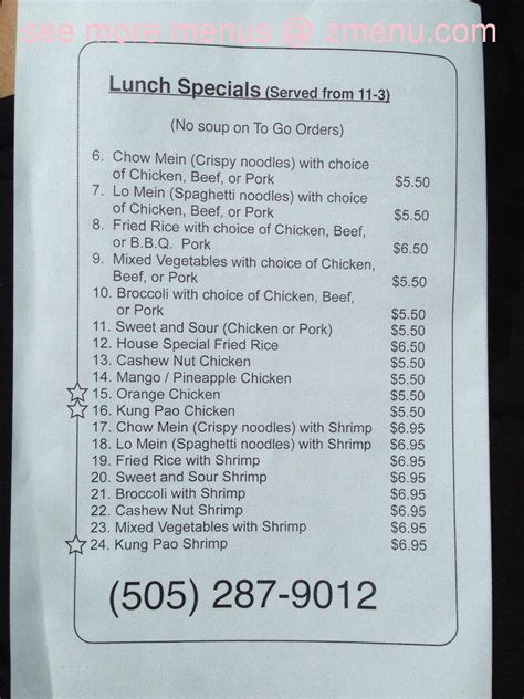 Menu At Tasty Kitchen Restaurant Grants