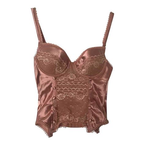 Caraco Lingerie Satin And Lace Corset Size Gem