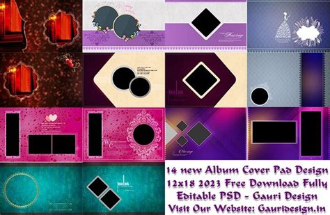 New Indian Wedding Album Cover PSD 12x18 Template 2023 Free Download - Gauri Design