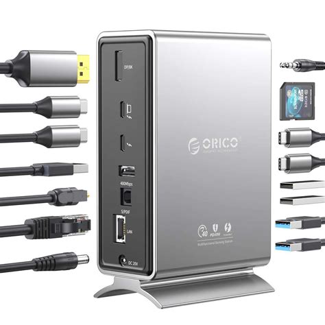 Station d accueil ORICO Thunderbolt 3 Hub USB C 15 en 1 à 69 99 chez