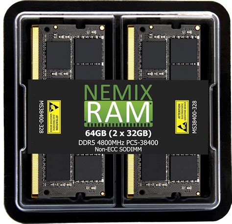 Amazon.com: NEMIX RAM 64GB (2X32GB) DDR5 4800MHZ PC5-38400 2Rx8 1.1V ...