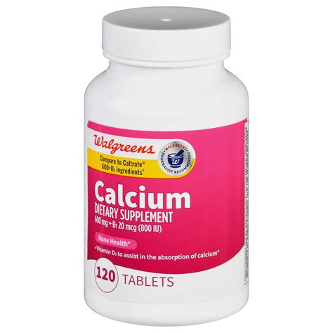 Walgreens Calcium 600 Mg D3 Tablets Walgreens