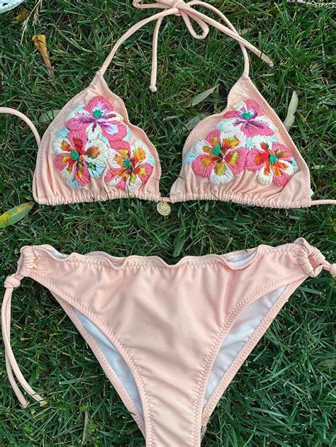 Bikini Coral Flores Chus Barreiro
