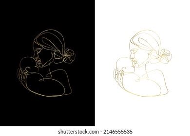 Naked Mother Baby Stock Vectors Images Vector Art Shutterstock