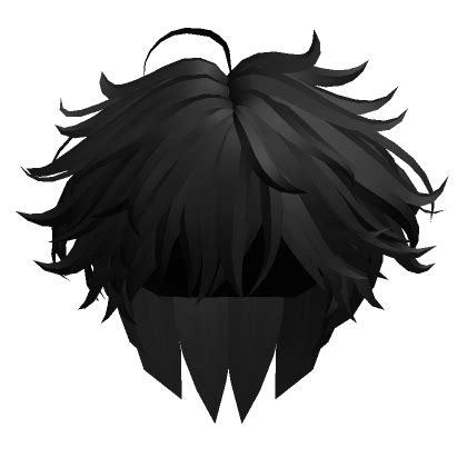 Messy Anime Hair In Black S Code Price Rblxtrade