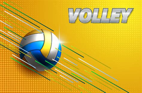 Ilustrasi Desain Template Poster Turnamen Bola Voli Vektor Ilustrasi