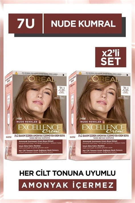 L Oreal Paris Excellence Creme Nude Renkler Saç Boyası u Nude Kumral li Set Fiyatı Yorumları