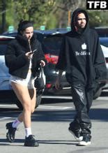 Addison Rae Sexy Seen Showing Off Her White Laced Lingerie After Lunch With Omer Fedi In Los