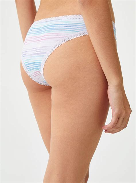 Ripley CALZÓN ALGODÓN MUJER INDEX BLANCO PRINT TRACE BIKINI