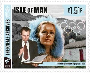Stamp Nigel Kneale Publishes The Year Of The Sex Olympics 1968 Isle Of Man Nigel Kneale