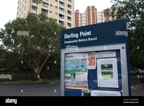 Darling Point Community Notice Board Stock Photo Alamy