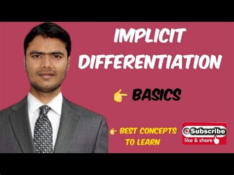 Implicit Differentiation Basics Youtube