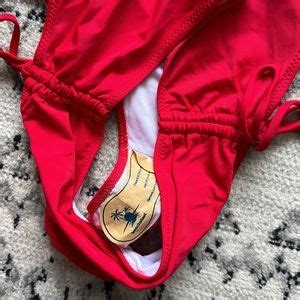 Beachsissi Swim Nwt Beachsissi Bikini Set Red High Waisted Bottoms