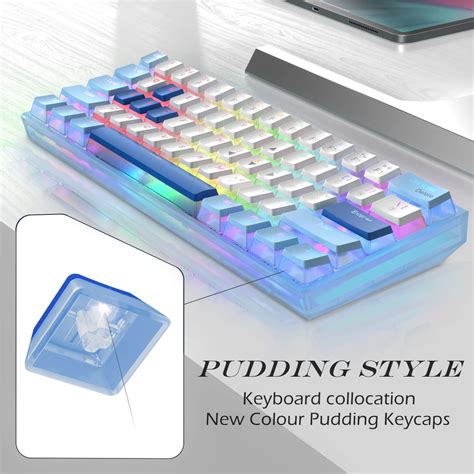 Buy Womier Wk Mechanical Gaming Keyboard Rgb Backlit Hot Swappable Usb Wired Clear Keypad