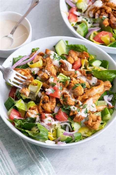 Chicken Shawarma Salad {Authentic Recipe!} - Feel Good Foodie