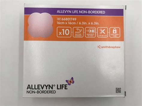 SMITH NEPHEW 66801749 Allevyn Life Non Bordered Silicone