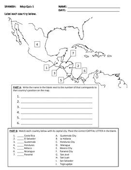 Spanish Speaking Countries And Capitals Map Quiz