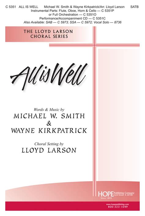 All Is Well Lars Satb Hope Publishing Company