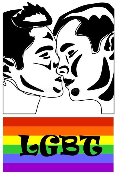 Pareja Gay Besando Stock De Ilustraci N Ilustraci N De Indicador