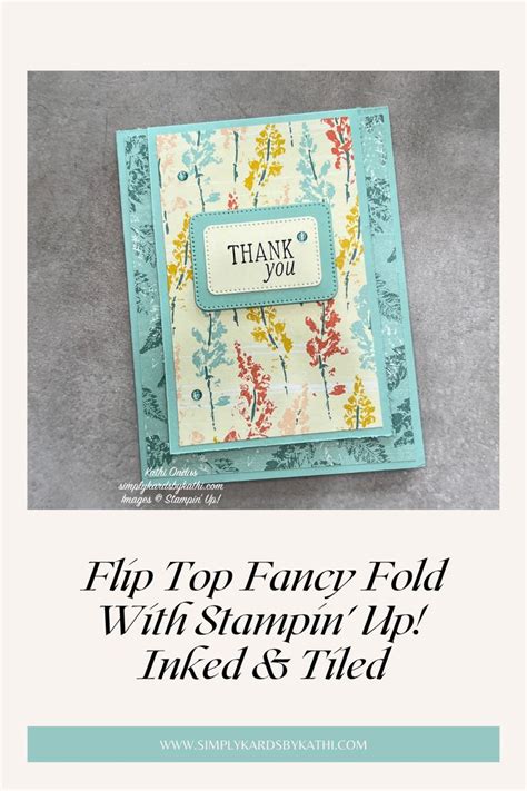 A Thank Card With Flowers On It And The Words Flip Top Fancy Fold With