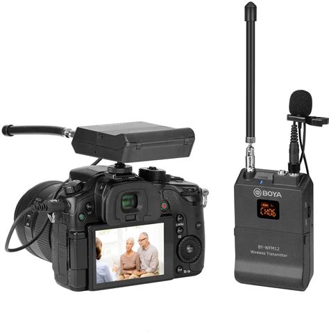 BOYA BY-WFM12 VHF Wireless Microphone Mic for Camera, Smartphone, DSLR ...