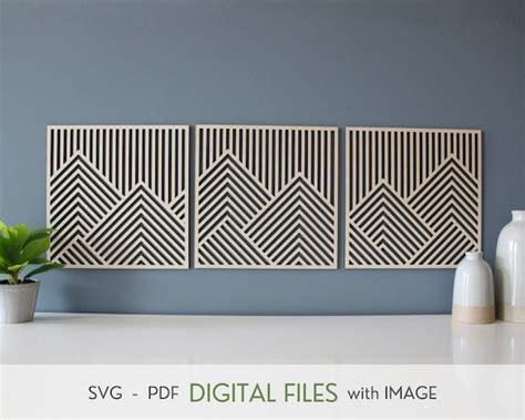 Digital Drawing & Illustration 9 Geometric Wall Art decor laser cut ...