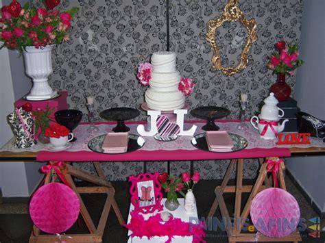 Ch De Lingerie Pink E Preto Elo Produtos Especiais