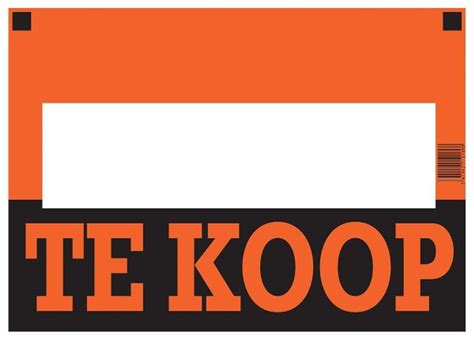 affiche te koop stuk
