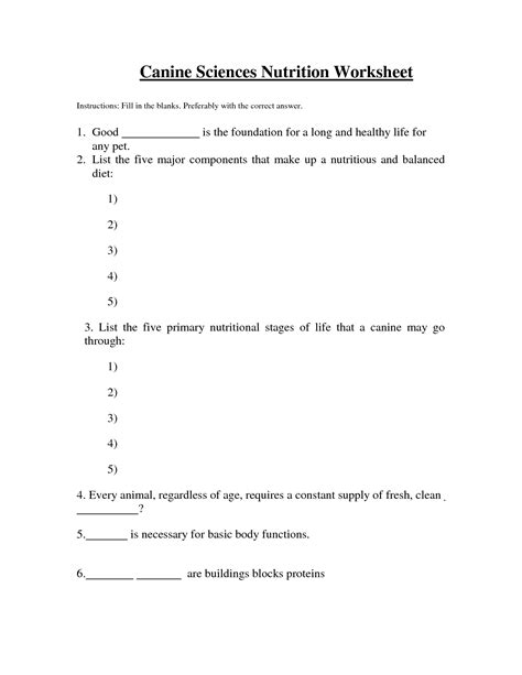 12 Best Images Of Nutrition Worksheets For Kindergarten Kindergarten