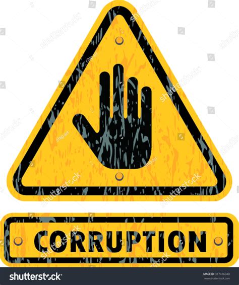 No Corruption Sign Stock Vector Royalty Free Shutterstock