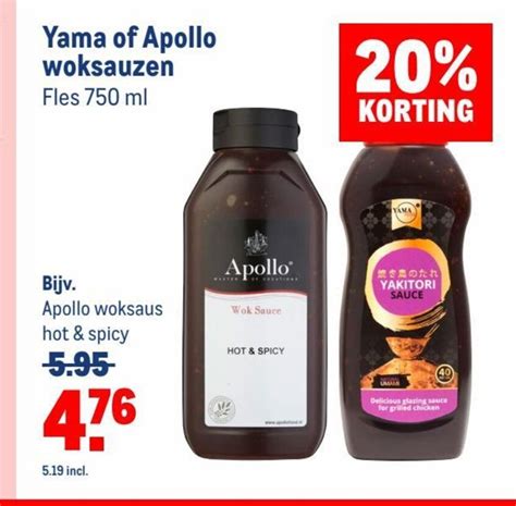 Yama Of Apollo Woksauzen Fles 750 Ml Aanbieding Bij Makro