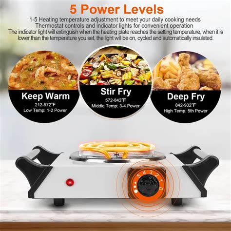 Dropship W Electric Single Burner Portable Coil Heating Hot Plate Stove Countertop Rv