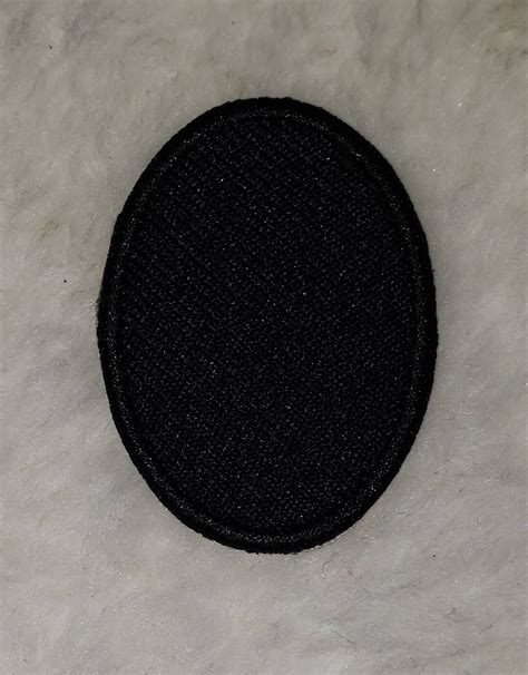 Black Oval Blank Embroidered Patch Patch For Sublimation Patches