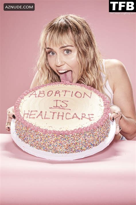 Miley Cyrus Sexy Poses Topless Covering Her Tits With Cake In A Photoshoot Aznude