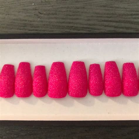 Bright Neon Swirl Press On Nails Hot Pink Orange Lime Etsy