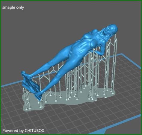 Murielle Nude Female Figurine For 3D Printing Nude Naked Sexy STL 3dprint NSFW Adult