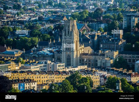Aerial View Of Bristol University Wills Memorial Building Stock Photo