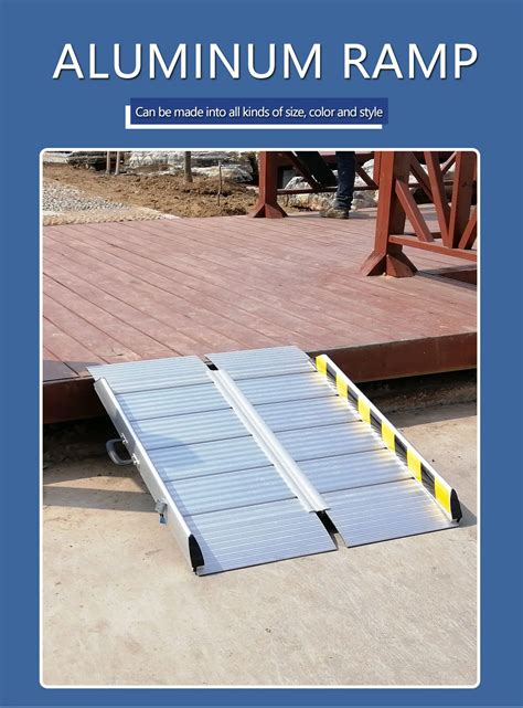 Heavy Duty Adjustable Loading Ramp Portable Aluminum Folding Ramps for