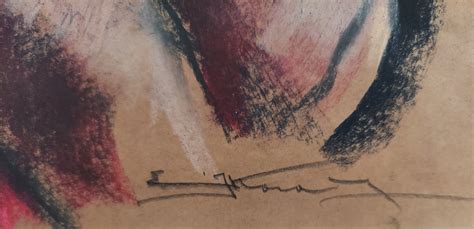 Listed Artist Emil Jean Kosa Jr Femail Nude Pastel Painting With Bonhams Auction