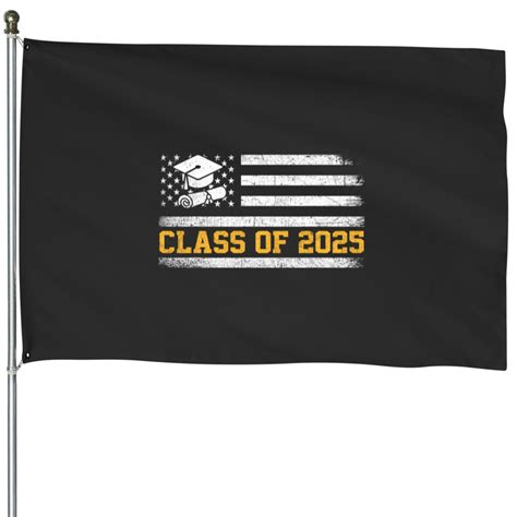 Senior 25 class of 2025 american flag graduation 2025 gifts House Flags