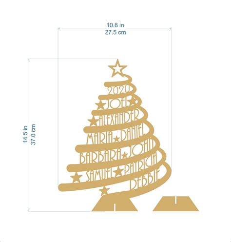 Christmas Tree Name Template